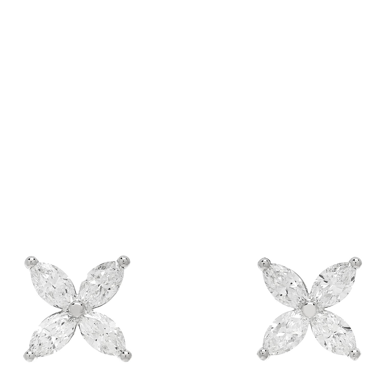 Tiffany Platinum Diamond Large Victoria Earrings 1 of 5