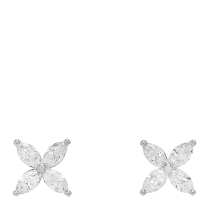 Tiffany Platinum Diamond Large Victoria Earrings 1 of 5