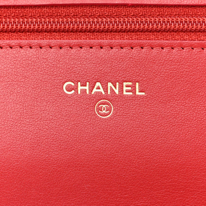 Chanel Tweed Quilted Reissue Wallet On Chain WOC Red Pink Multicolor 6 of 10