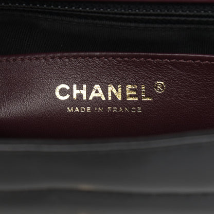 Chanel Shiny Lambskin Chevron Quilted Miroir Black 6 of 14