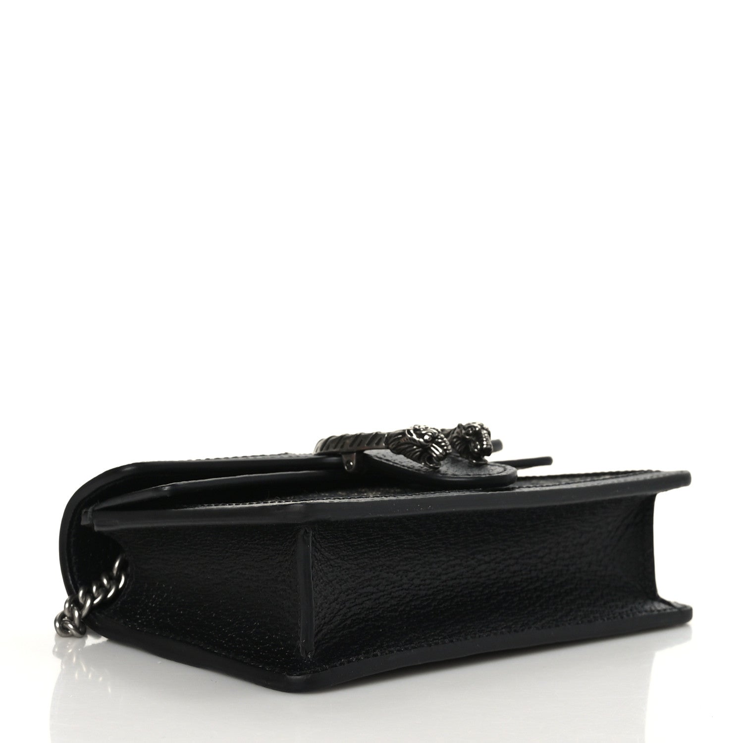 Gucci Jacquard Black Denim GG Monogram Super Mini Dionysus Shoulder Bag Black Ivory 4 of 8