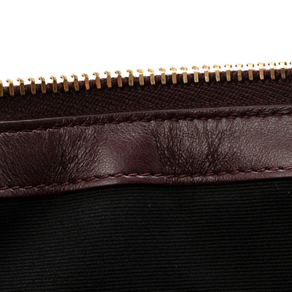 Saint Laurent Calfskin Matelasse Chevron Monogram Document Holder Amaranto 7 of 9