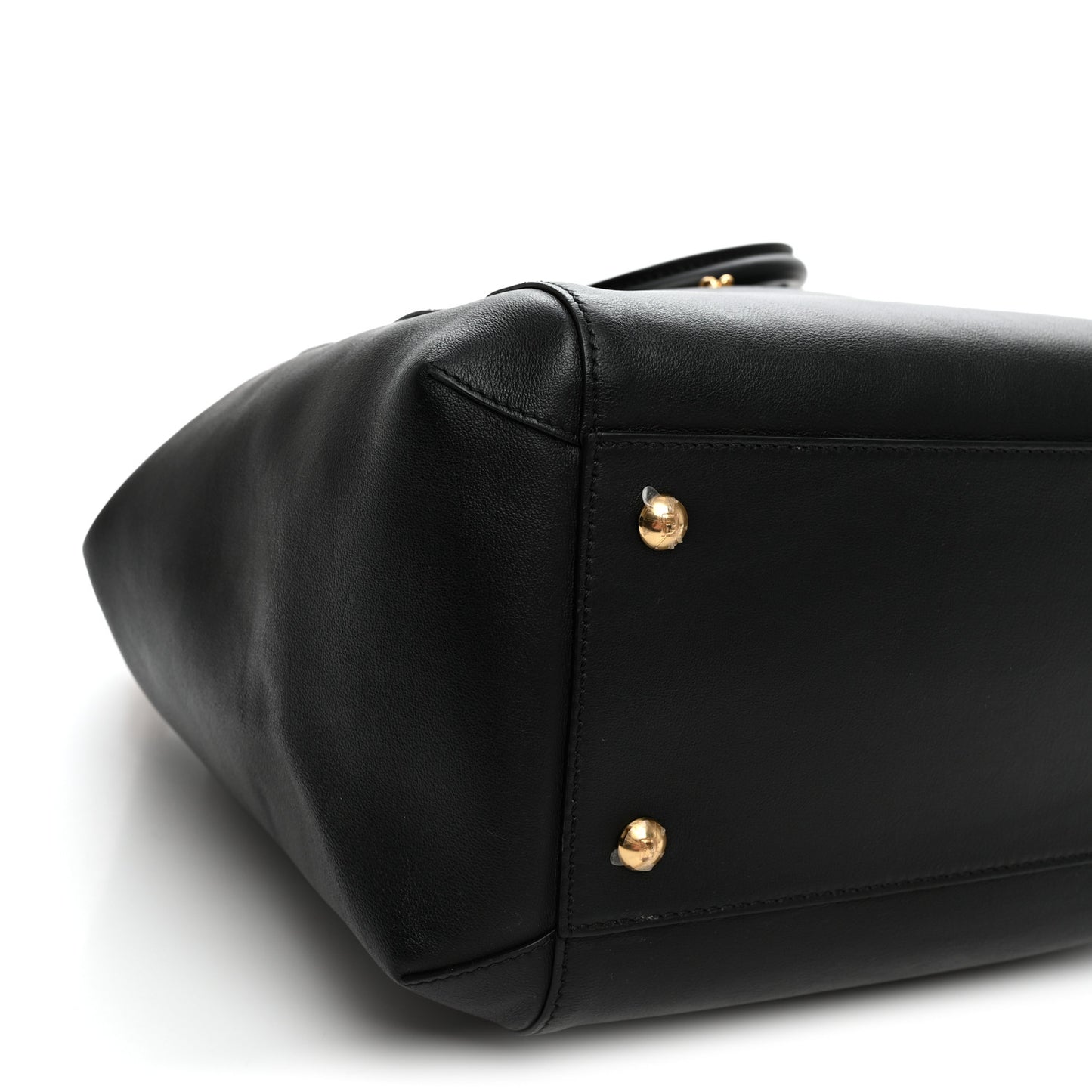 Vitello Grace King Karligraphy Chain Bucket Bag Black Bisquit