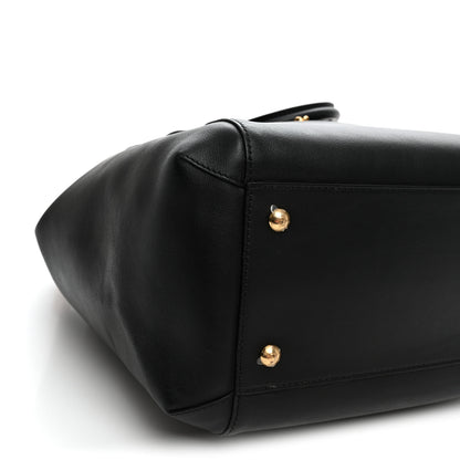 Fendi Vitello Grace King Karligraphy Chain Bucket Bag Black Bisquit 10 of 12