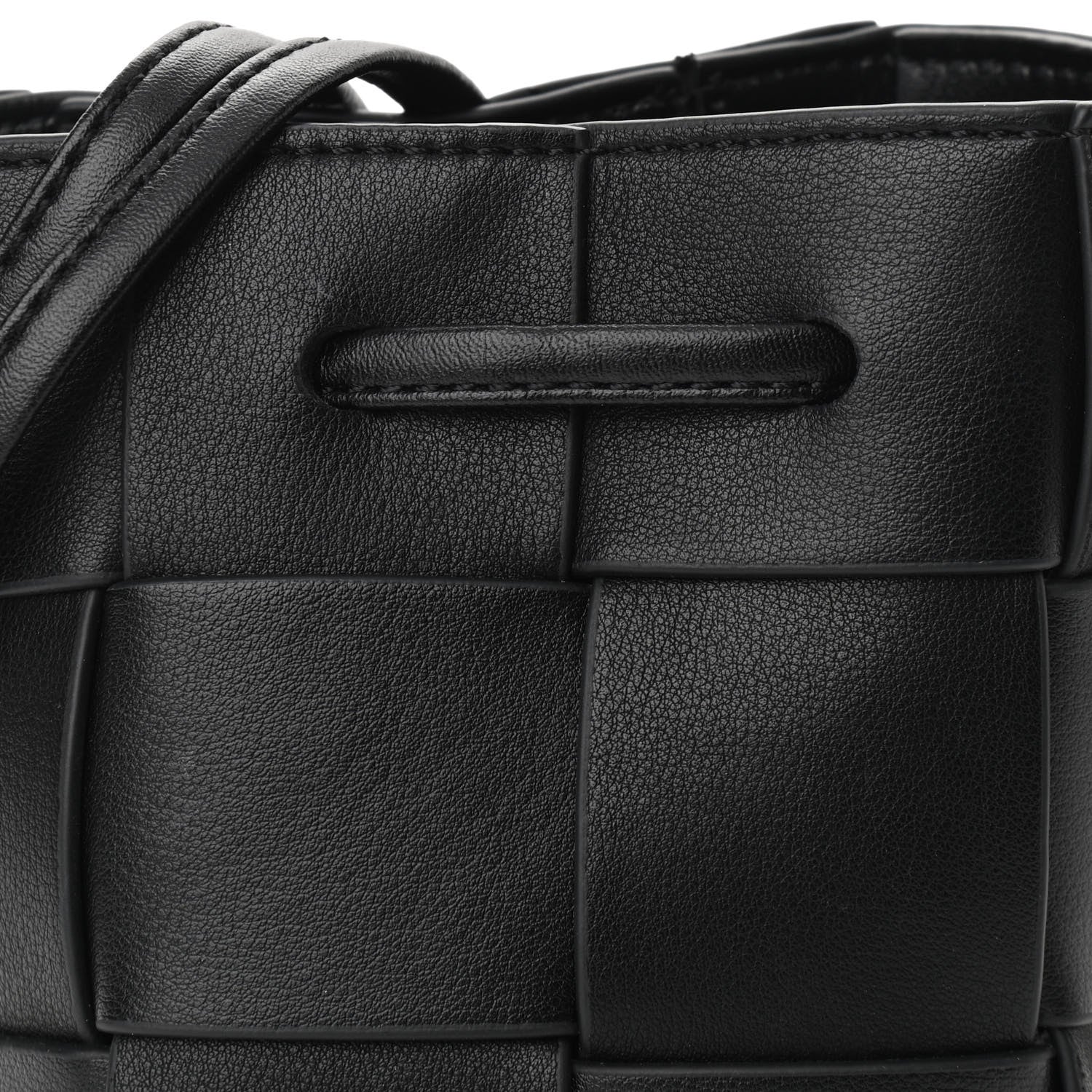 Bottega Veneta Nappa Maxi Intrecciato Mini Cassette Bucket Bag Black 7 of 9