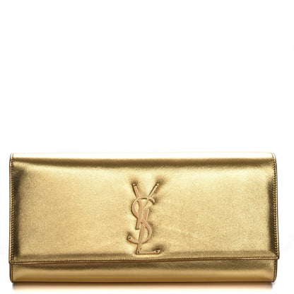 Saint Laurent Metallic Calfskin Monogram Cassandre Clutch Ciad 1 of 6