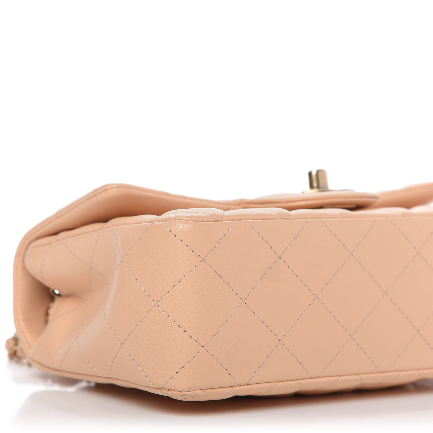 Chanel Lambskin Quilted Mini Rectangular Flap Beige 6 of 11