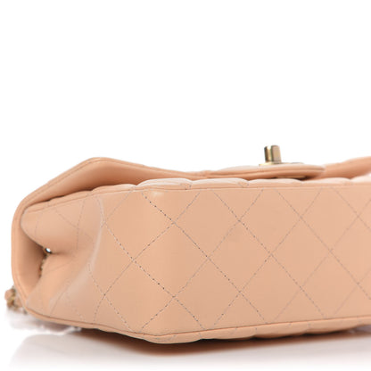 Chanel Lambskin Quilted Mini Rectangular Flap Beige 6 of 11