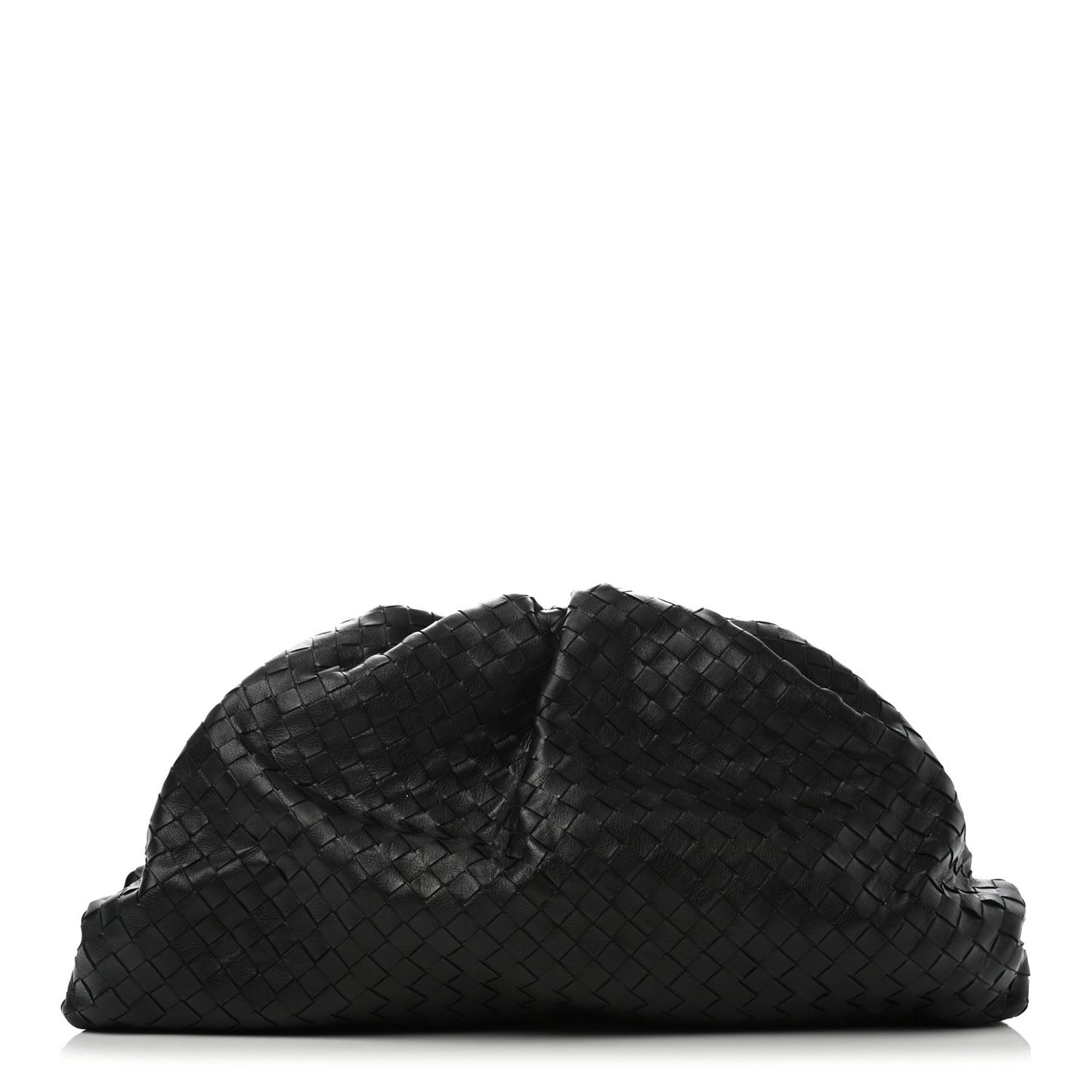 Nappa Maxi Intreccio The Pouch Oversized Clutch Black