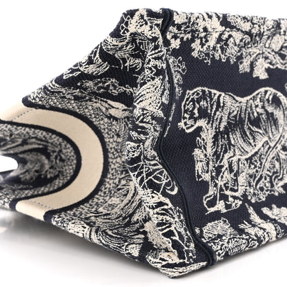 Christian Dior Canvas Embroidered Small Dioriviera Toile De Jouy Book Tote Blue 9 of 12