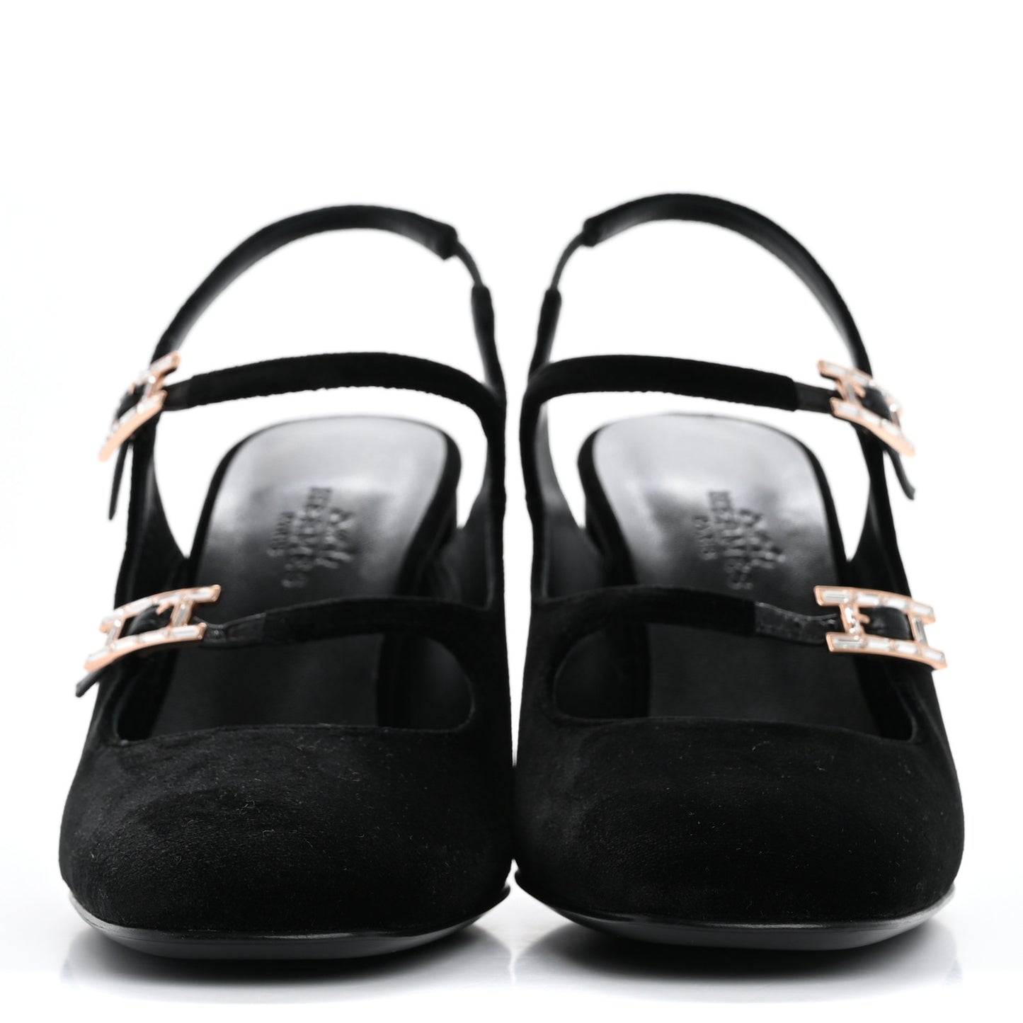 Velvet Rhinestone Jackie 90 Pumps 36.5 Black