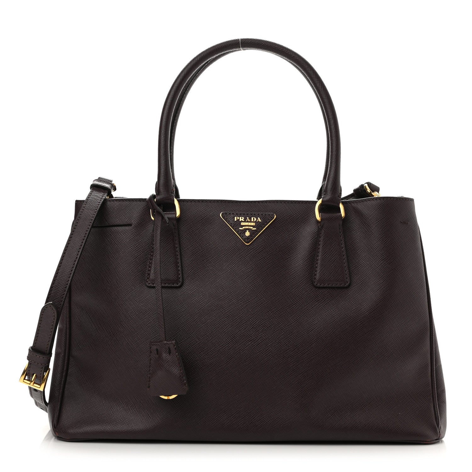 Prada Saffiano Medium Galleria Double Zip Tote Amaranto 1 of 12