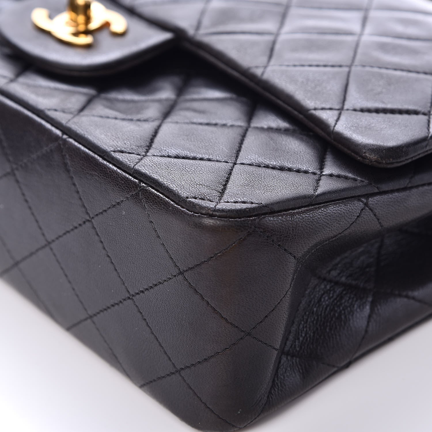 Chanel Lambskin Quilted Medium Double Flap Black 11 of 18