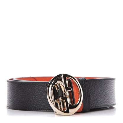 Gucci Calfskin 1973 Reversible Belt 90 36 Orange Black 1 of 9
