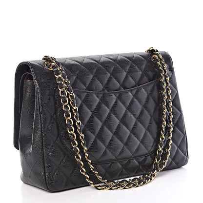 Chanel Caviar Quilted Maxi Double Flap Black 3 of 11