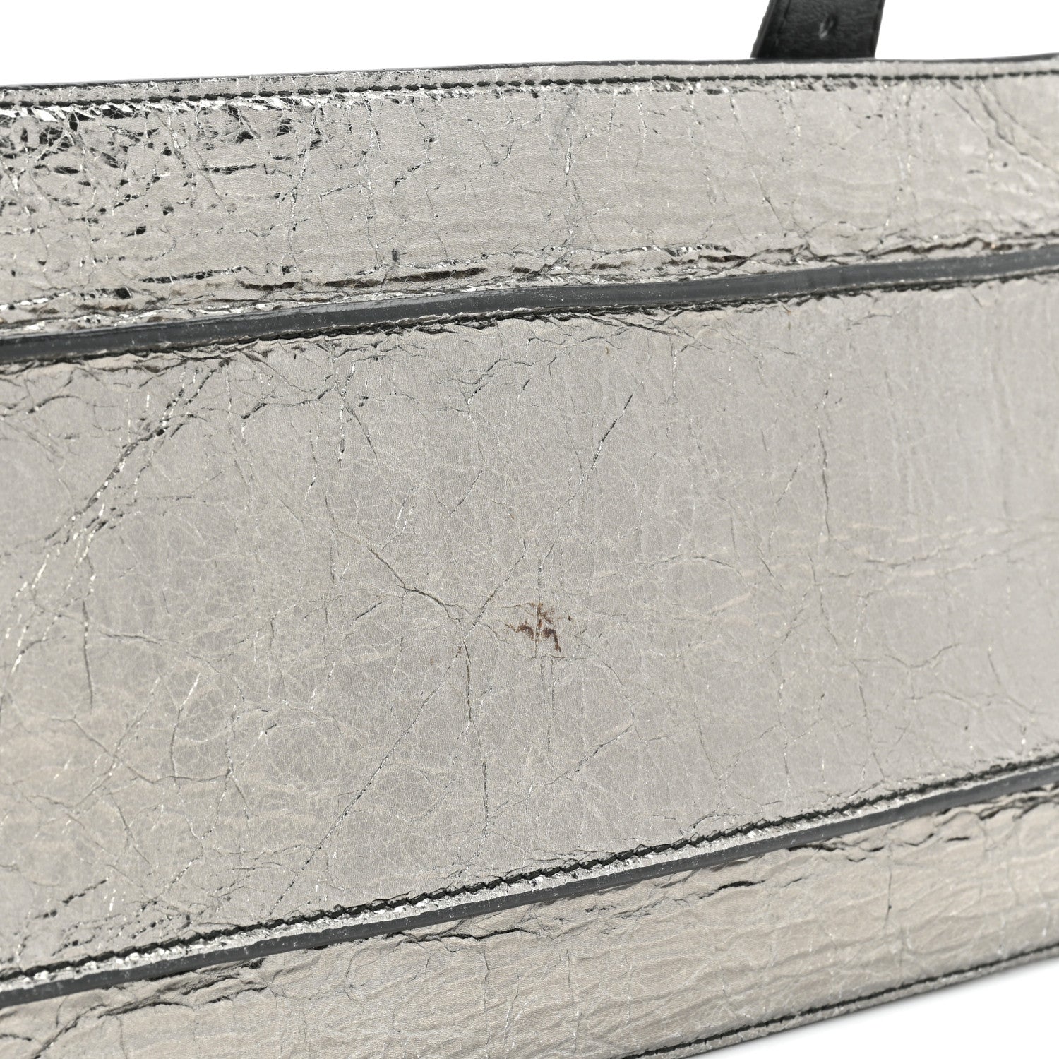 Proenza Schouler Metallic Paper Lambskin Medium PS1 Plus Zip Satchel Gun Metal 13 of 19