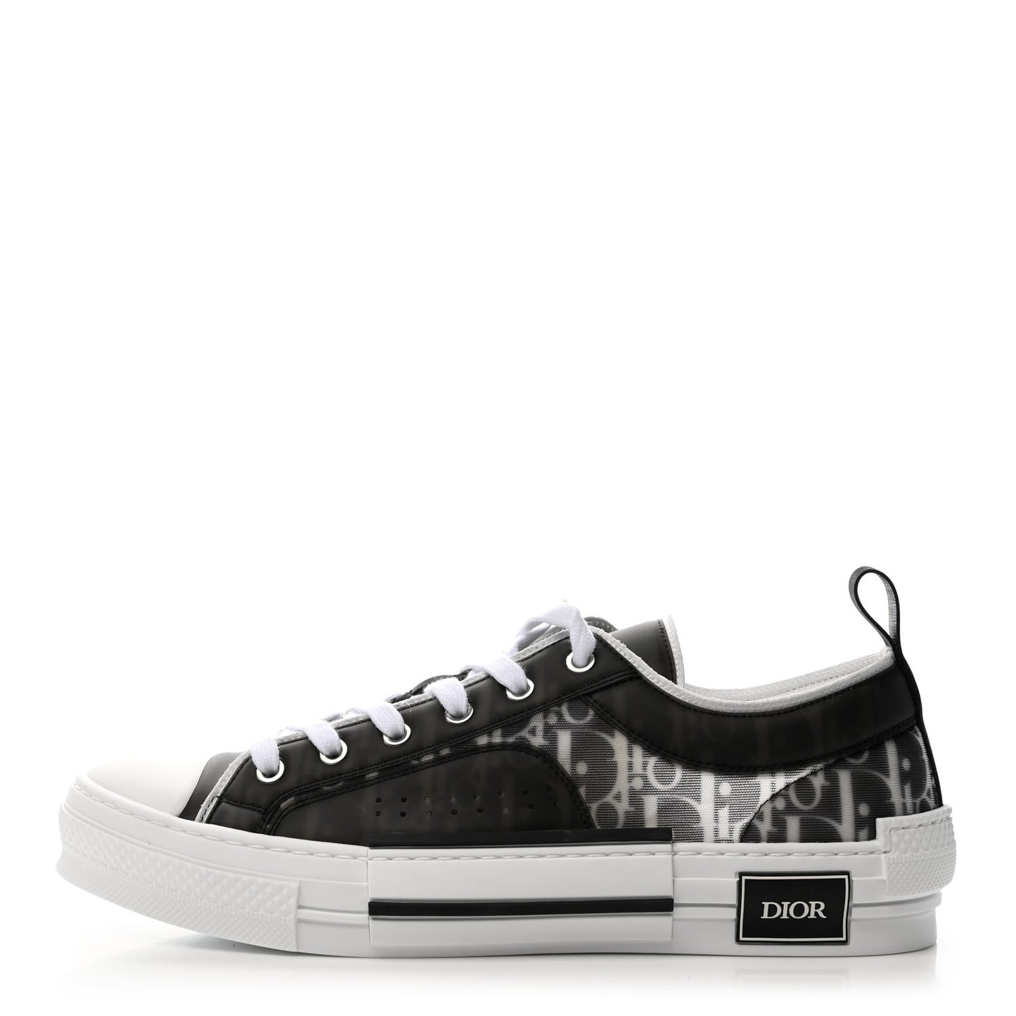 Technical Canvas Mesh Oblique Printed Mens B23 League Low Top Sneaker 43 Black Beige