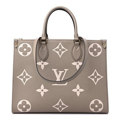 Louis Vuitton Empreinte Monogram Giant Onthego MM Tourterelle Creme 1 of 8