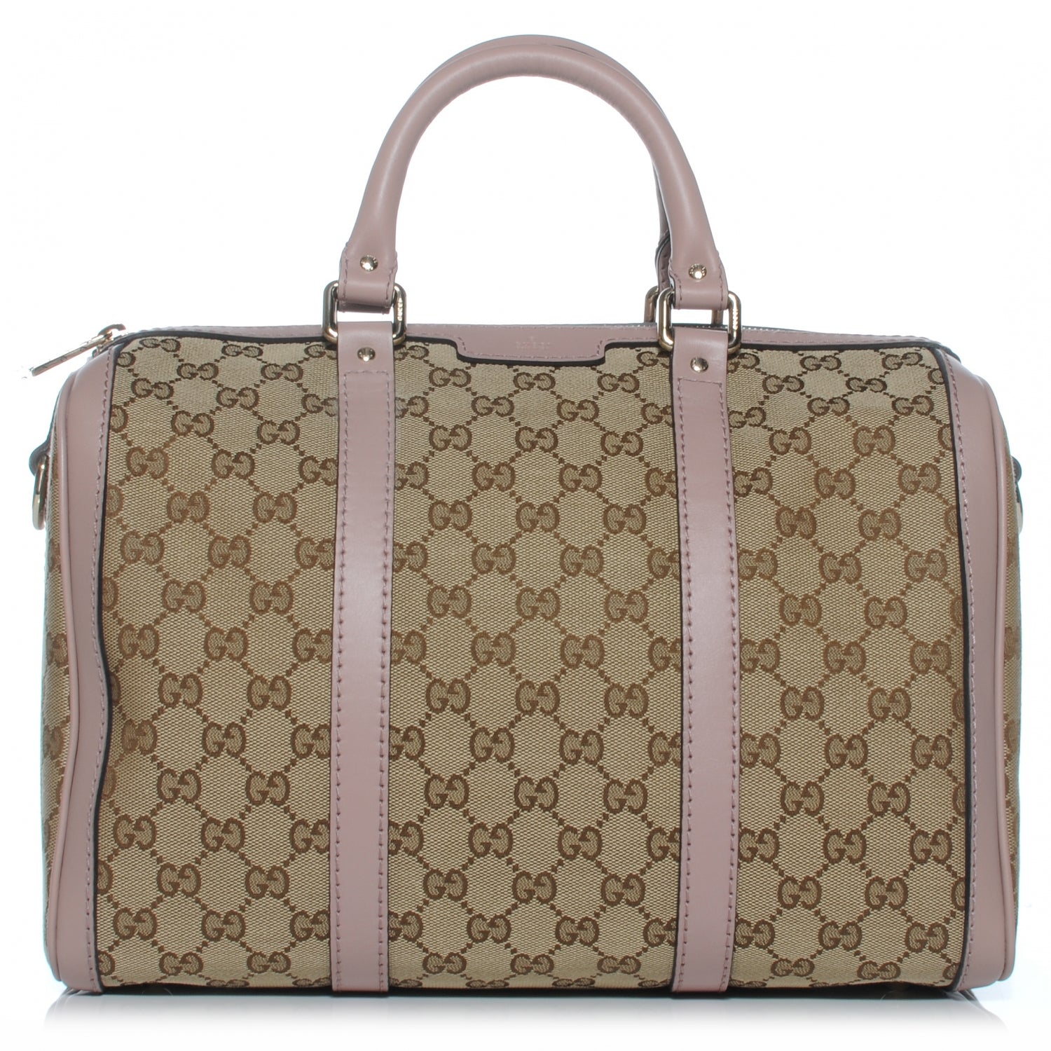 Gucci Monogram Vintage Web Medium Boston Light Pink 1 of 8