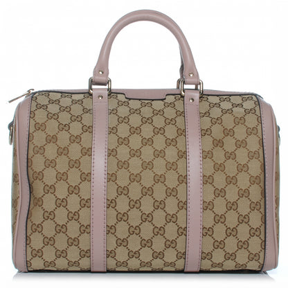 Gucci Monogram Vintage Web Medium Boston Light Pink 1 of 8