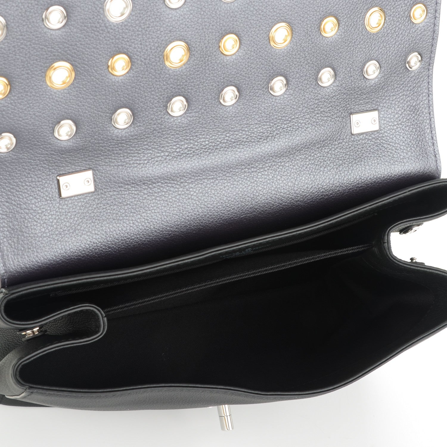 Louis Vuitton Soft Calfskin Eyelet Lockme II Top Handle Gris Silver 5 of 6