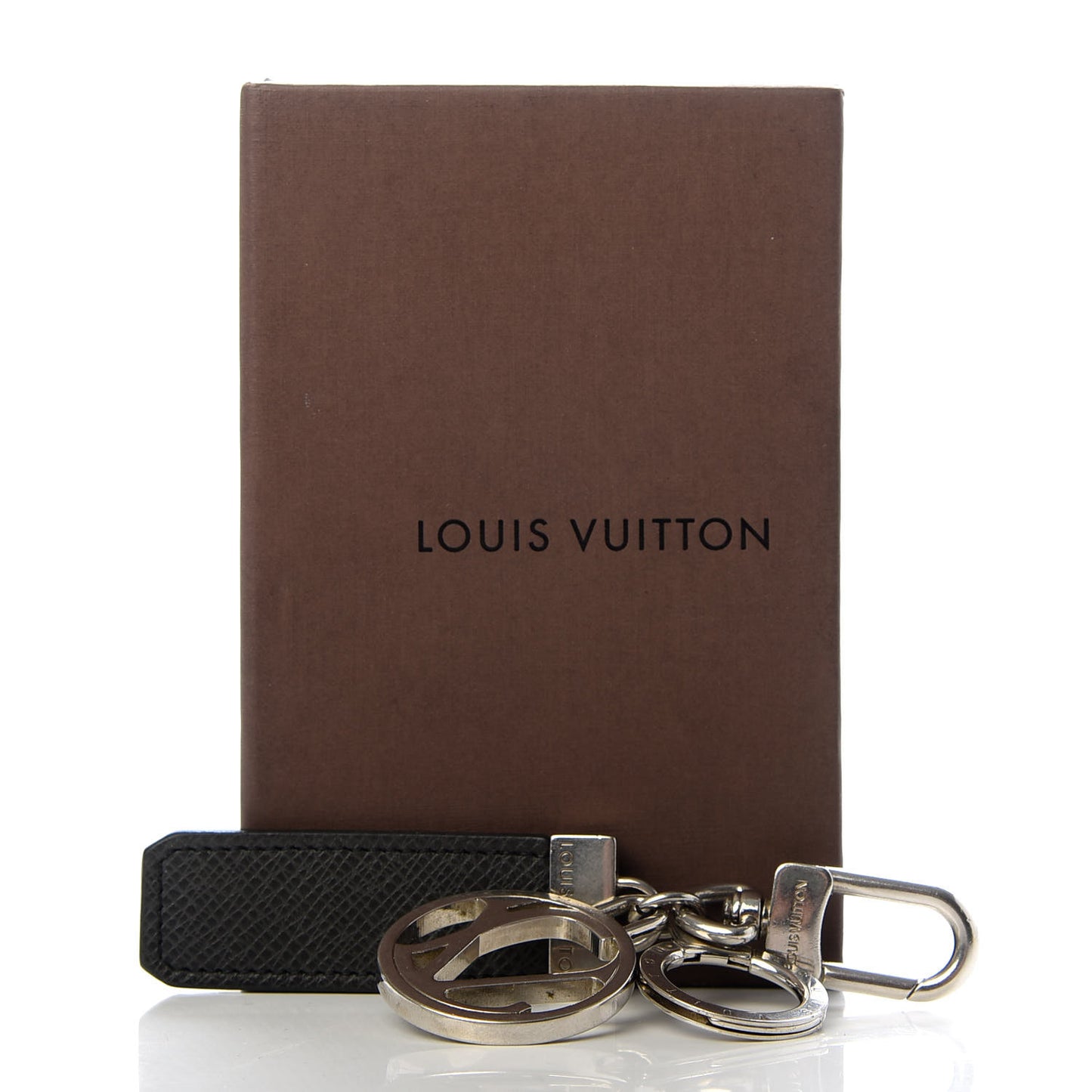 Taiga Calfskin LV Club Key Holder Ardoise