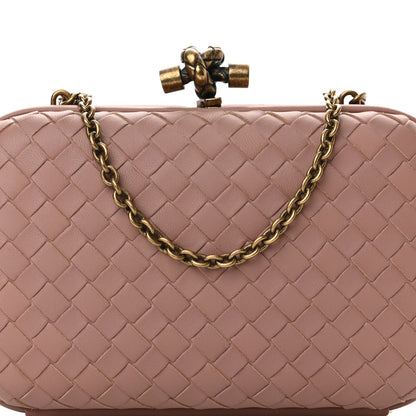 Bottega Veneta Nappa Intrecciato Chain Knot Clutch Watteau 7 of 9