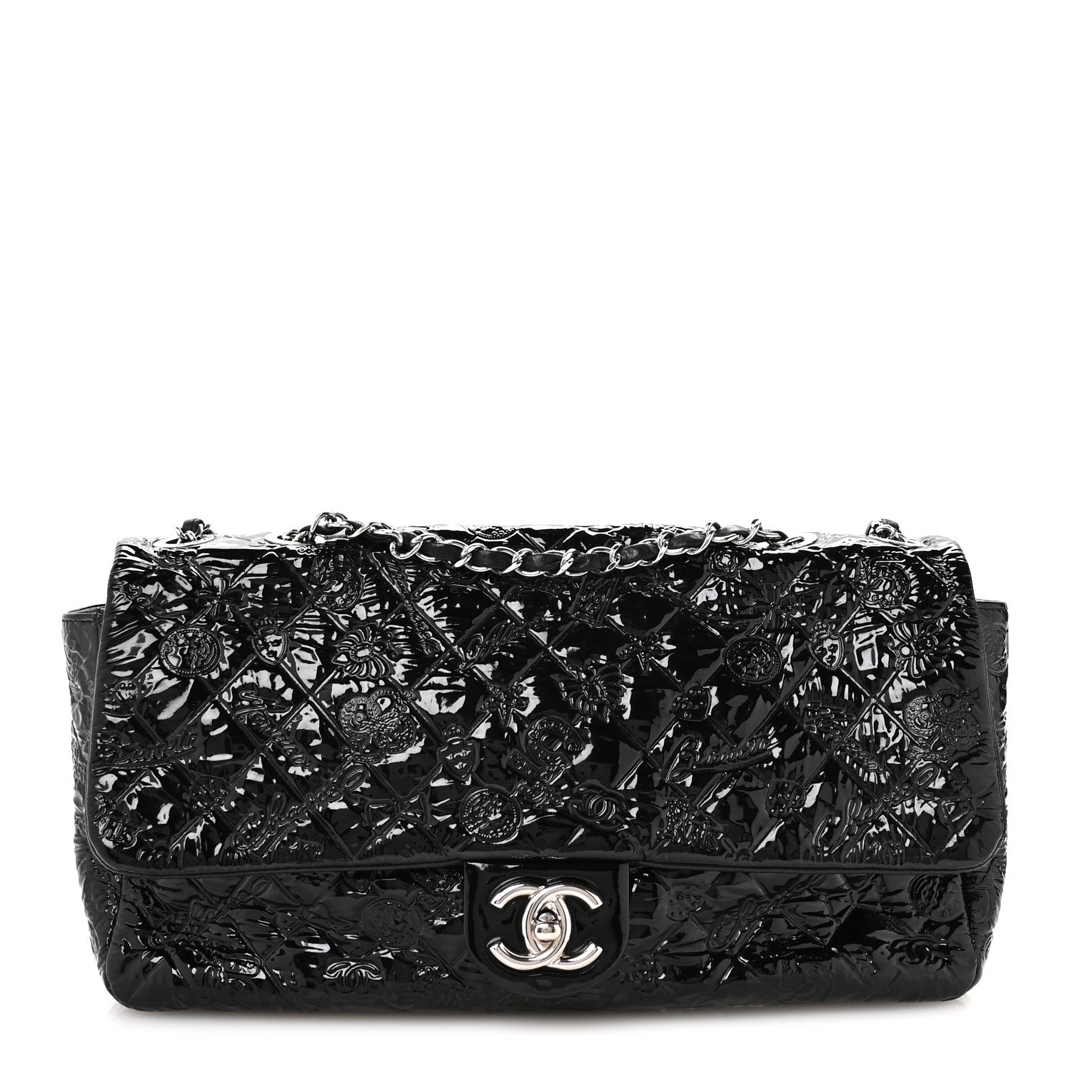 Chanel Patent Large Lucky Symbols Flap Black 1883028 – FASHIONPHILE