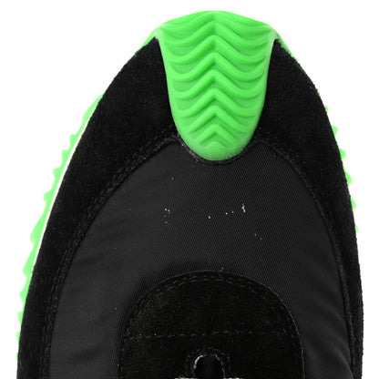 Loewe Suede Nylon Womens Flow Runner Sneakers 41 Black Neon Green 10 of 14