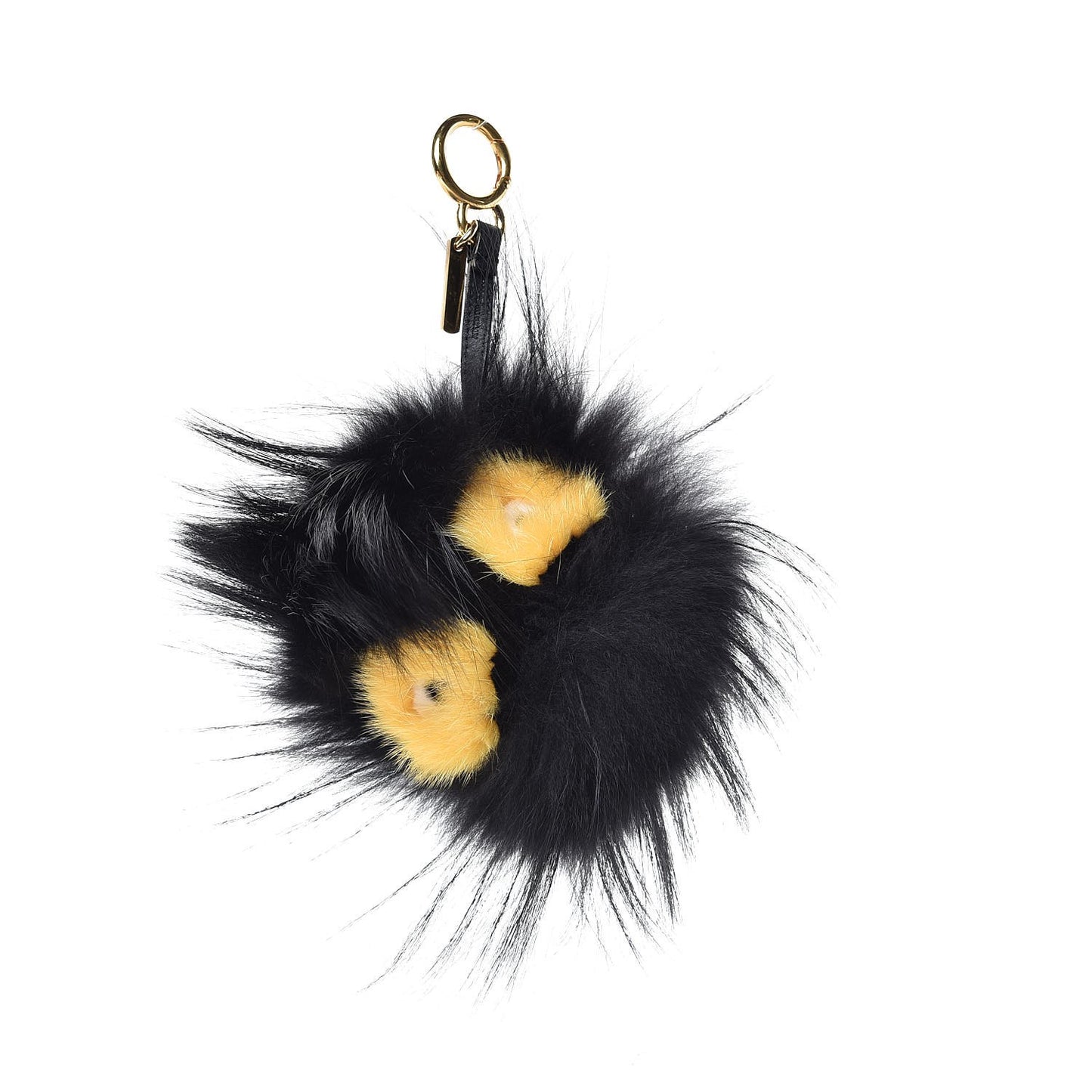 Fox Mink Rabbit Fur Vitello Flamingo Grimmy Monster Bag Bug Charm Black Giallo