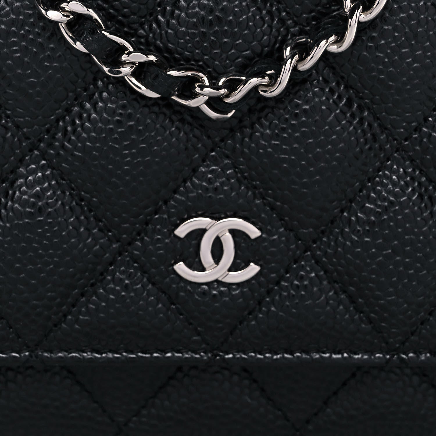 Chanel Caviar Quilted Wallet On Chain WOC Black 9 of 14