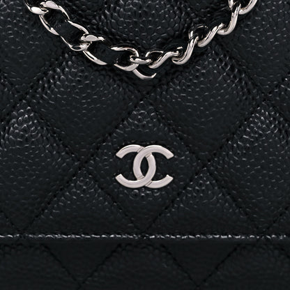 Chanel Caviar Quilted Wallet On Chain WOC Black 9 of 14