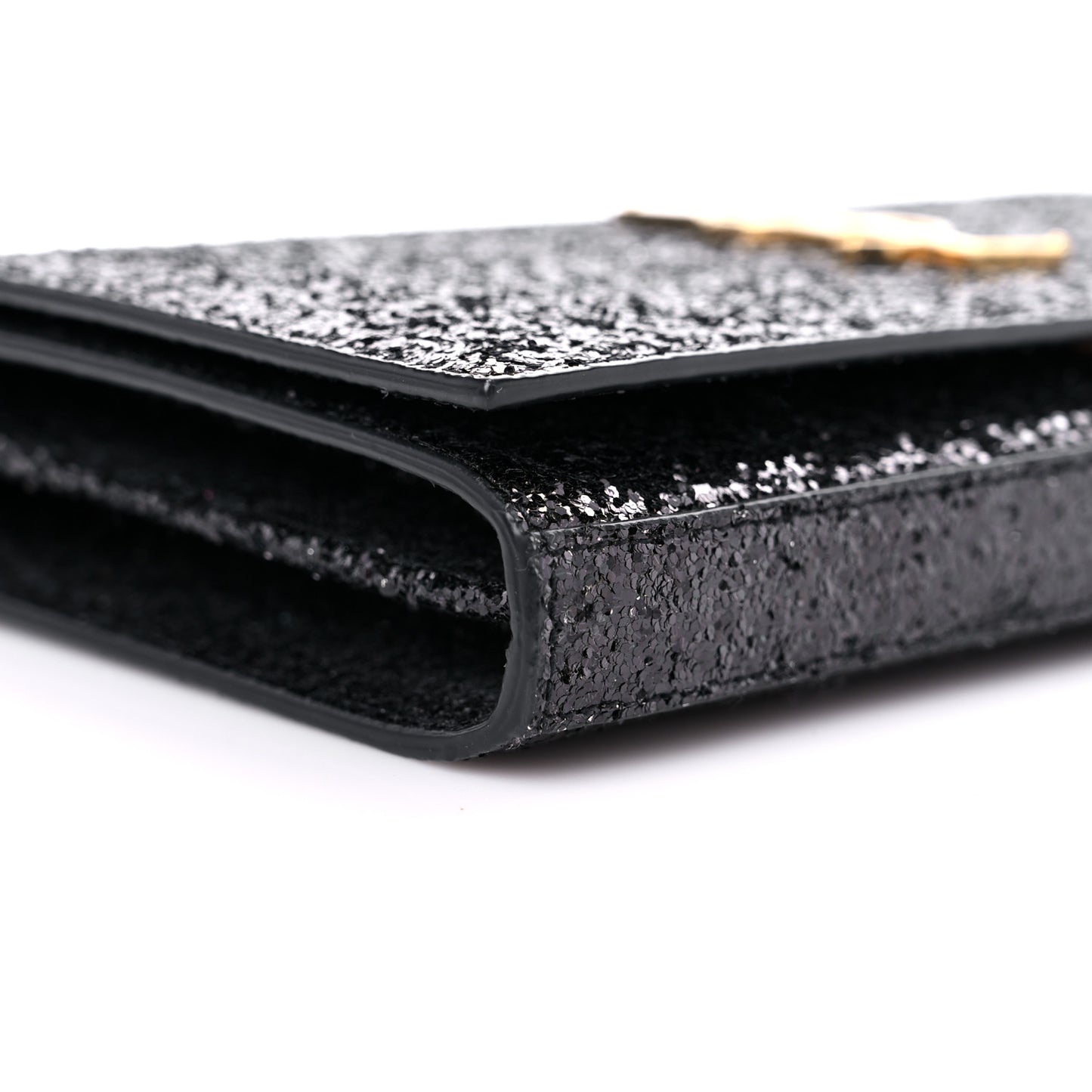 Glitter Classic Monogram Galactica Chain Wallet Black