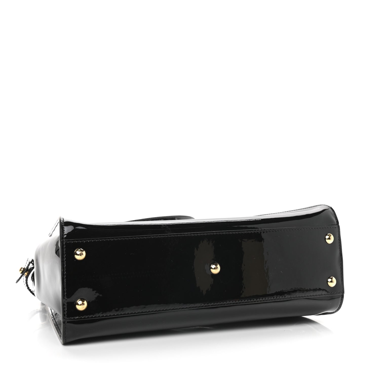 Patent Medium Peekaboo Iconic Defender Satchel Black