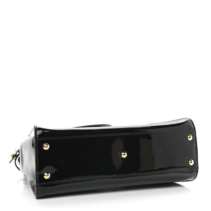 Fendi Patent Medium Peekaboo Iconic Defender Satchel Black 3 of 8