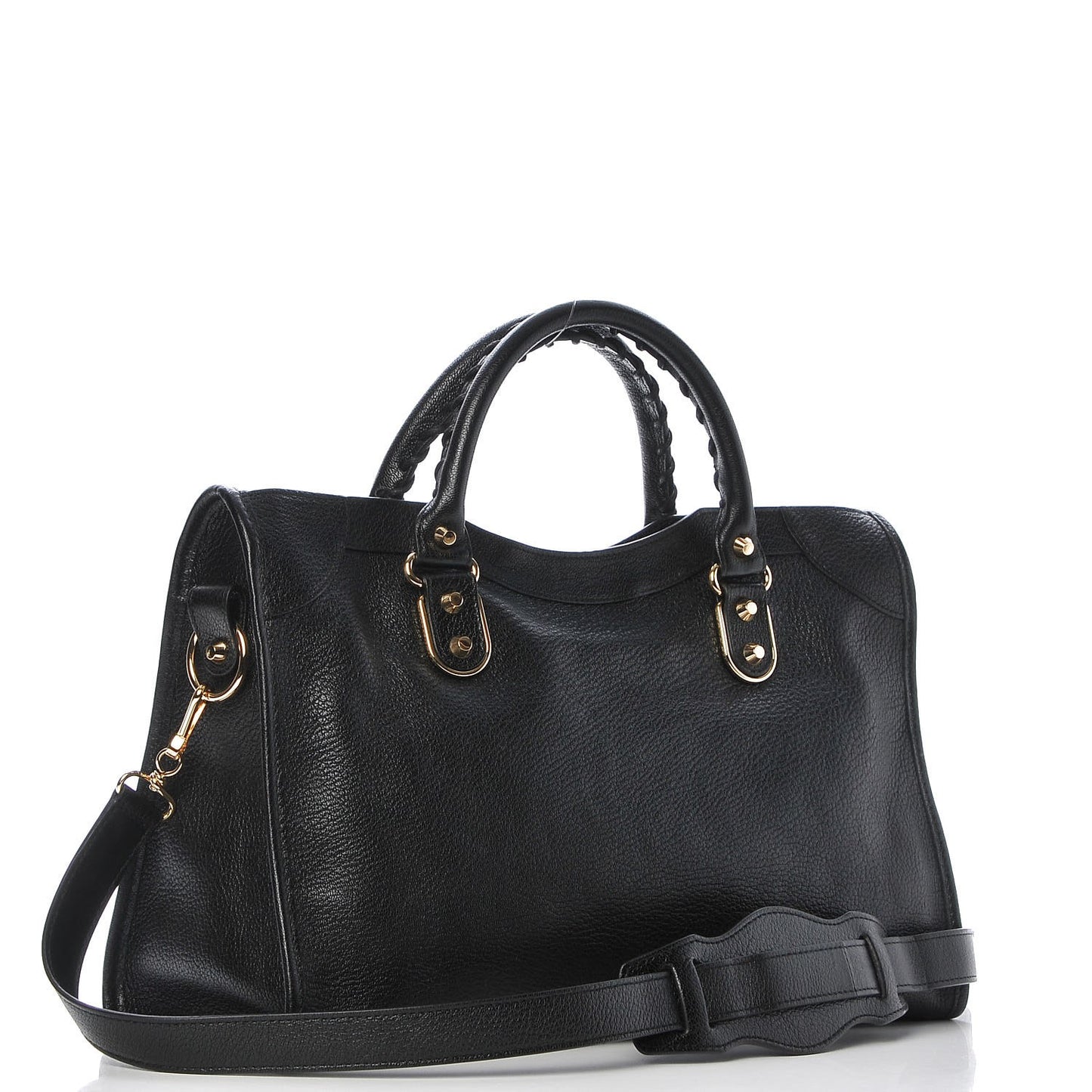 Chevre Gold Metallic Edge Hardware City Black
