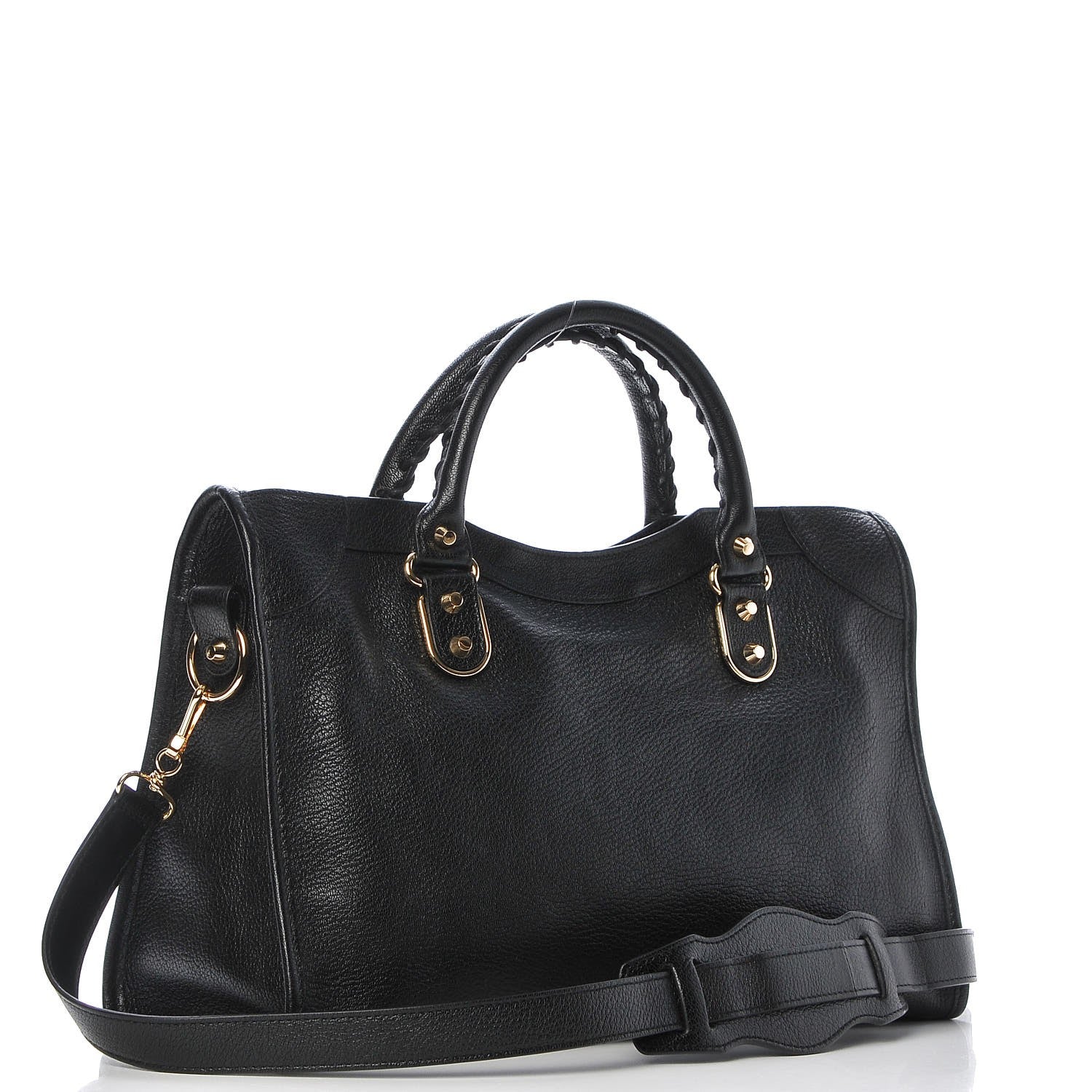Balenciaga Chevre Gold Metallic Edge Hardware City Black 3 of 7