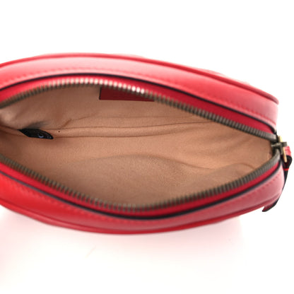Gucci Calfskin Matelasse GG Marmont Belt Bag 95 38 Hibiscus Red 5 of 9