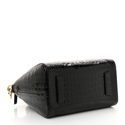 Givenchy Calfskin Crocodile Embossed Small Antigona Black 4 of 10