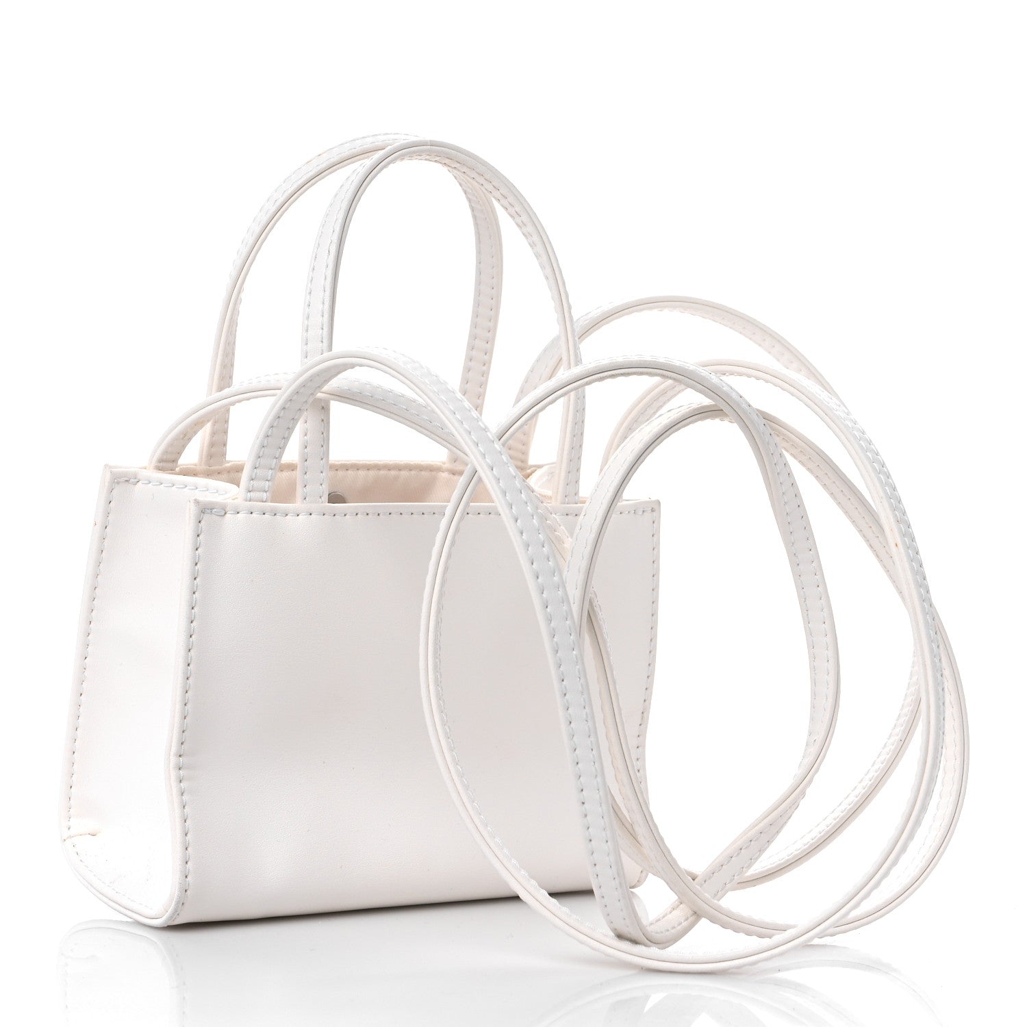 Telfar Vegan Leather Small Shopping Bag White 2 of 13