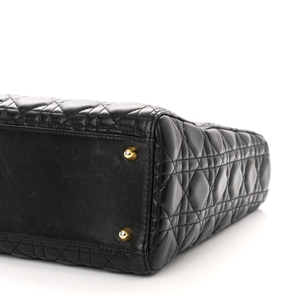 Christian Dior Lambskin Cannage Large Lady Dior Black 10 of 10