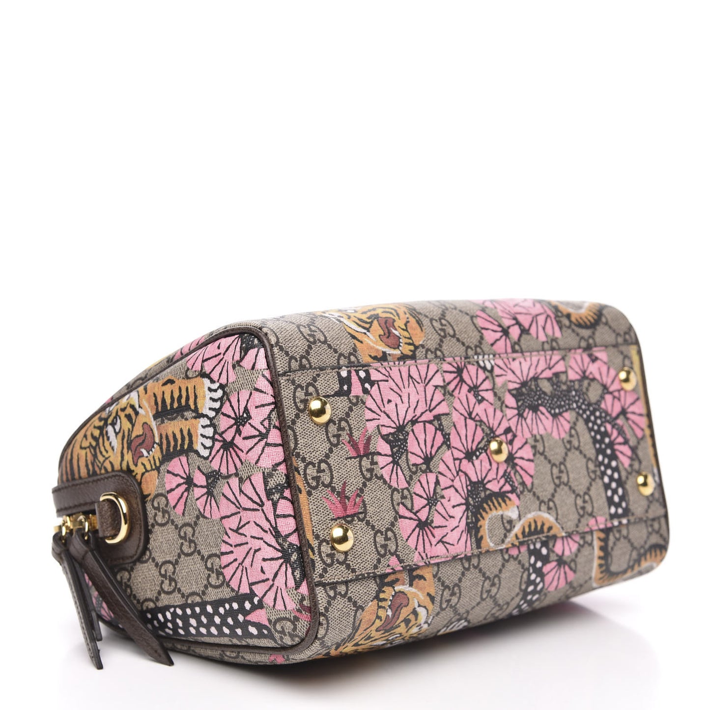 GG Supreme Monogram Bengal Small Boston Beige Pink
