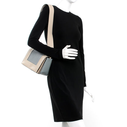 Celine Shiny Smooth Calfskin Medium Frame Shoulder Bag Grege Storm 2 of 10