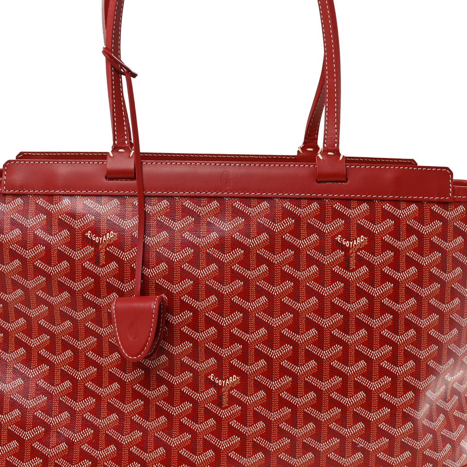 Goyard Goyardine Bellechasse Biaude MM Tote Red 7 of 11