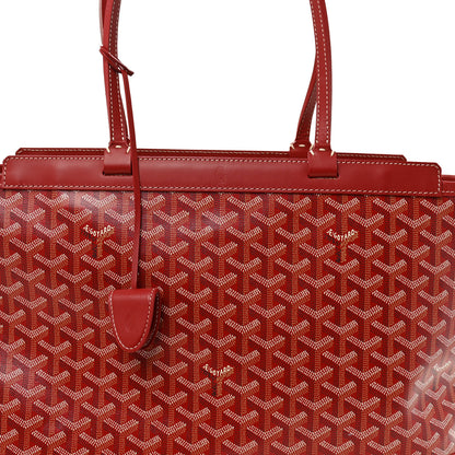Goyard Goyardine Bellechasse Biaude MM Tote Red 7 of 11