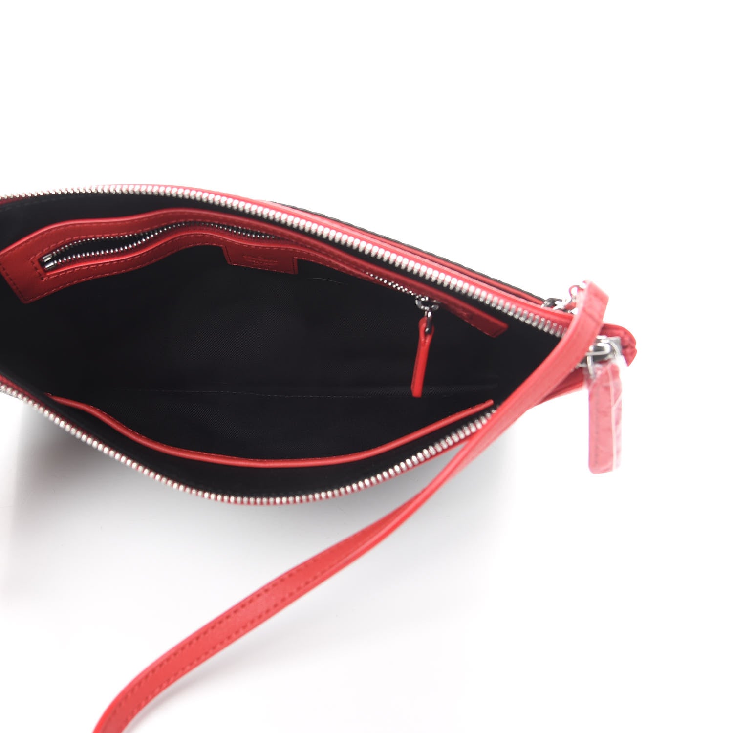 MCM Visetos Crossbody Pouch Black Red 5 of 10