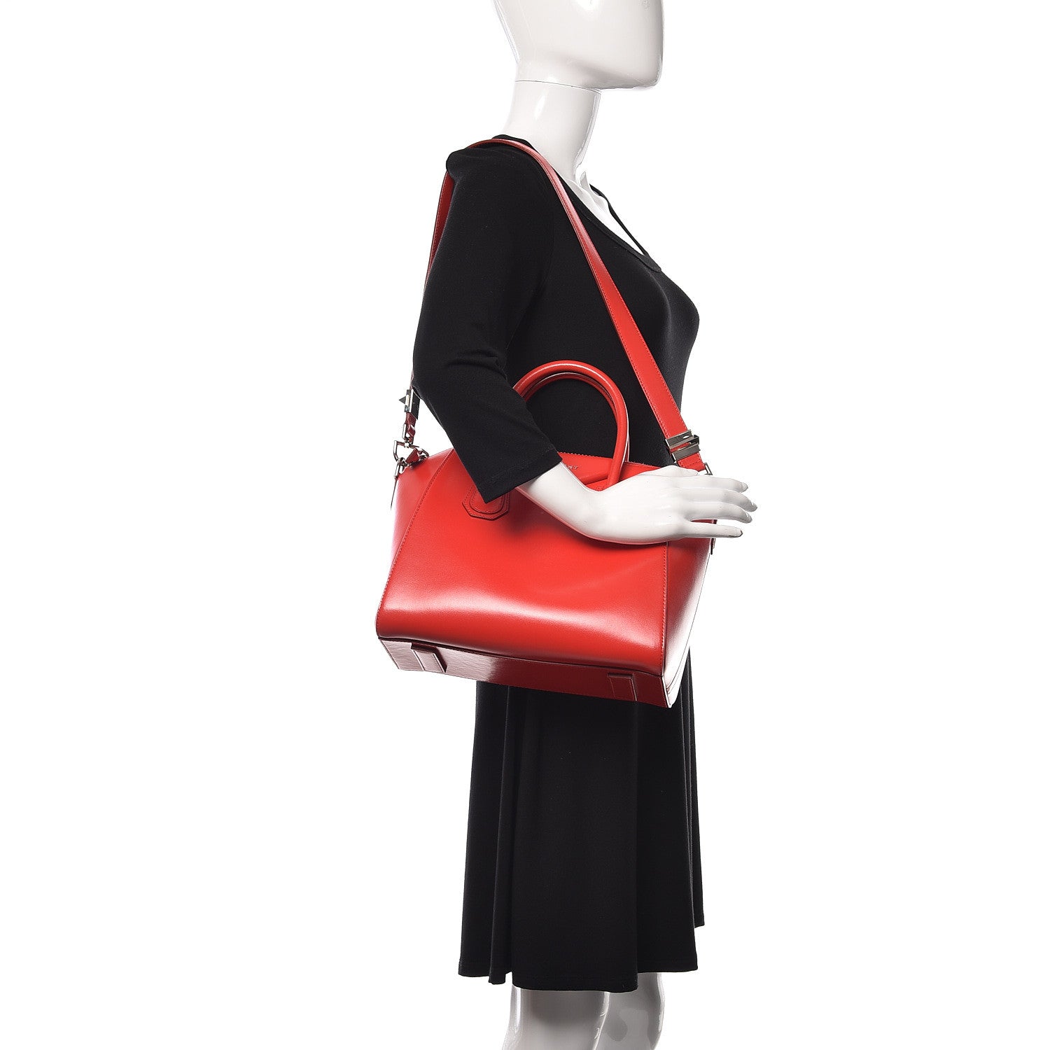 Givenchy Shiny Lord Calfskin Small Antigona Medium Red 2 of 15