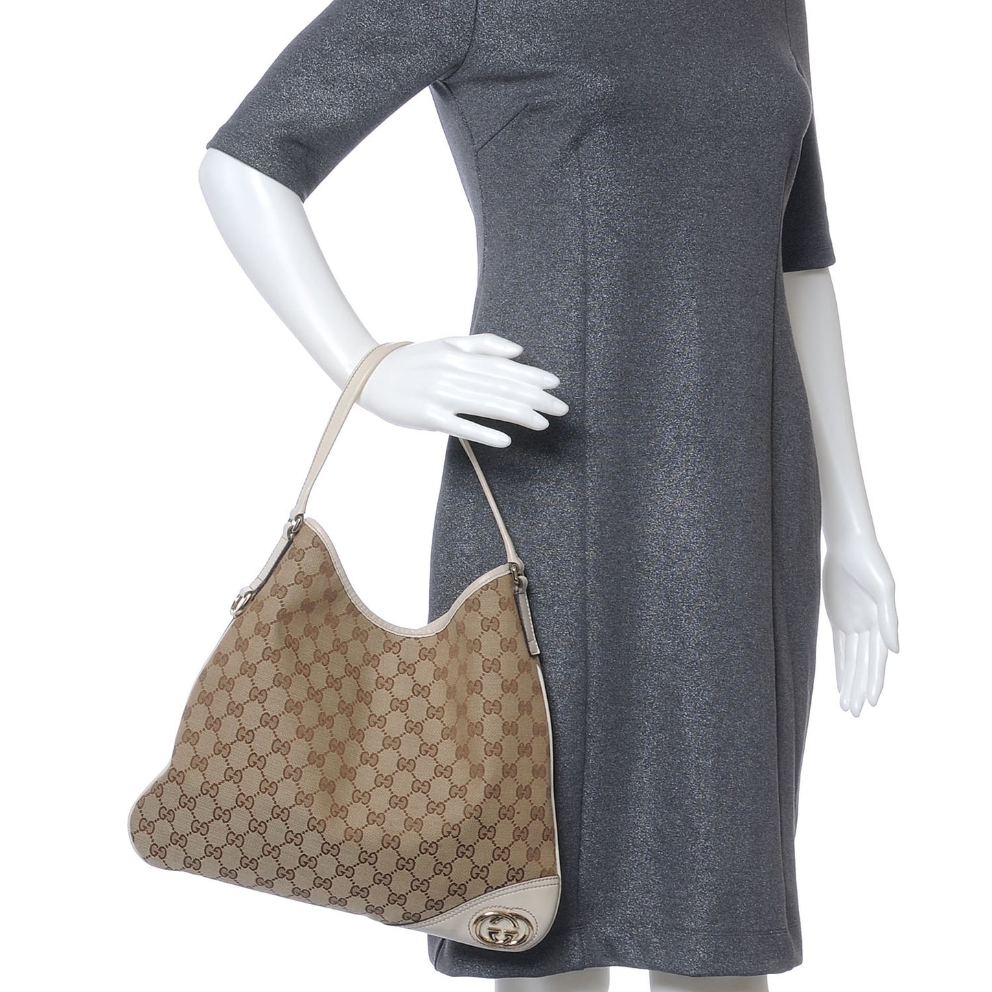 Monogram Medium New Britt Hobo Off White