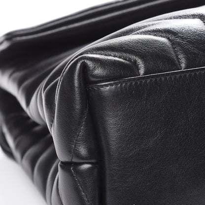 Saint Laurent Calfskin Y Quilted Monogram Medium Loulou Chain Satchel Black 10 of 18