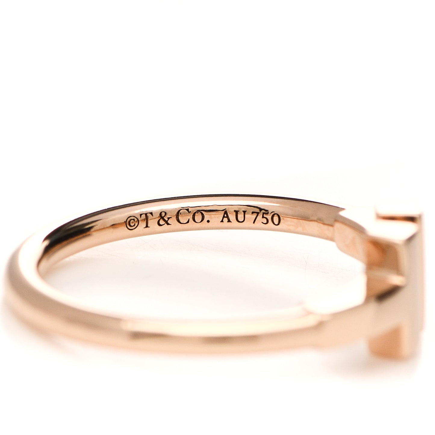 18K Rose Gold T Wire Ring 48 4.5